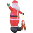 thumbnail image 2 of Jeco CHD-OD076 8 ft. Santa & Labrador Dog Inflatable for Christmas Decoration, 2 of 10