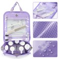 thumbnail image 4 of Bolsa de cosméticos impermeable organizador de maquillaje portátil para mujeres y niñas (púrpura), 4 of 8