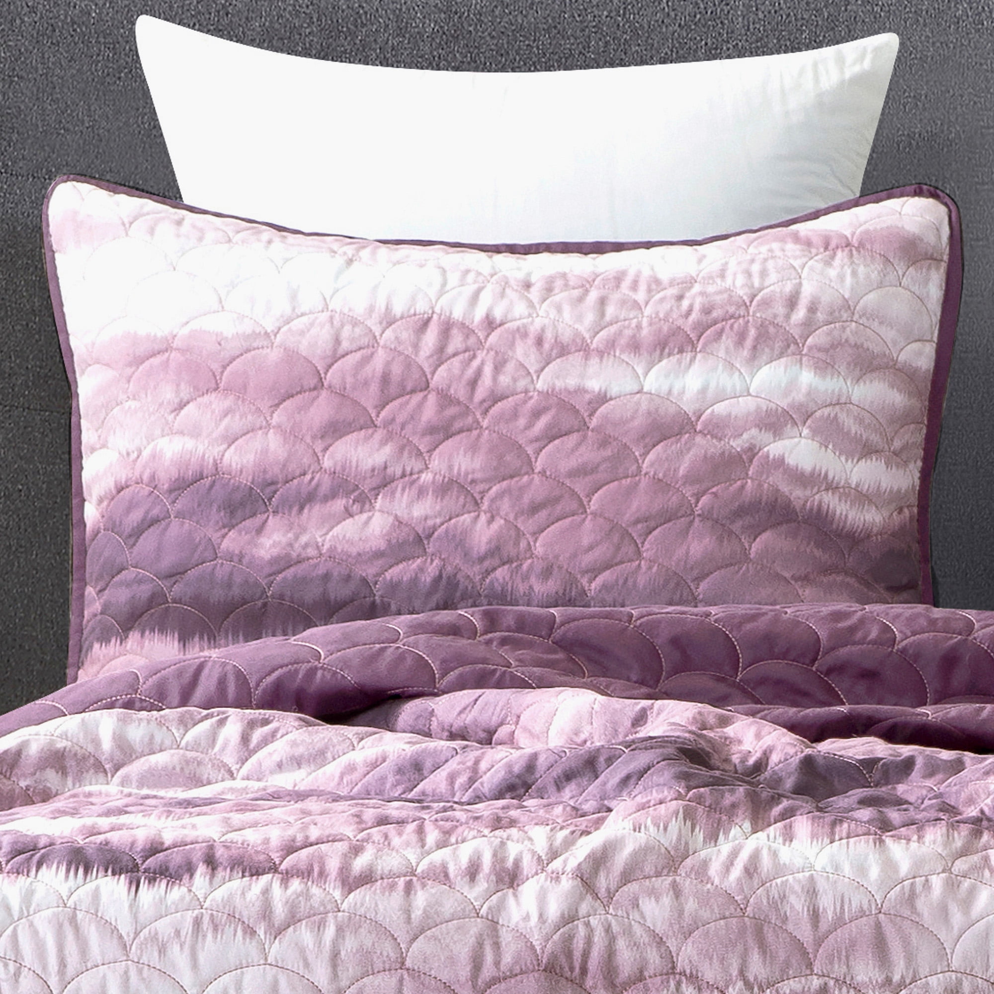 Mauve & Purple Tie-Dye Reversible 3 Piece Bedspread Set,King