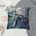thumbnail image 2 of Orinice Fighter Jet Clouds Airbrush Painting Graphic Decorative Cushion Throw Pillow Cover for Home Couch Living Room Bed Sofa - Aesthetic Decorative 1PC 20x20in, 2 of 5