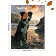 thumbnail image 3 of Border Collie Floral Dog Canvas Print Wall Art for Living Room Bedroom Kitchen Office Entryway Wall Decor, 3 of 8