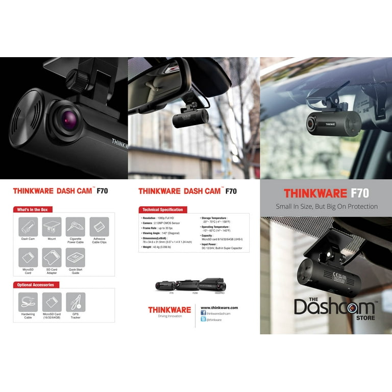 Thinkware F70 Pro Full HD 1080p Dash Cam