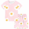 thumbnail image 1 of ¡Liquidación de verano! Pantalones cortos Honeeladyy de manga corta con cordón ajustable para niños, ropa deportiva estampada para hombre y mujer. Conjunto de verano de dos piezas para la escuela, 1 of 4