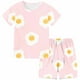 thumbnail image 1 of Liquidación por menos de $10. Pantalones cortos casuales de manga corta Honeeladyy para niños con cordón ajustable. Conjunto deportivo estampado para hombre y mujer, de verano, para playa (rosa, 9-10, 1 of 4