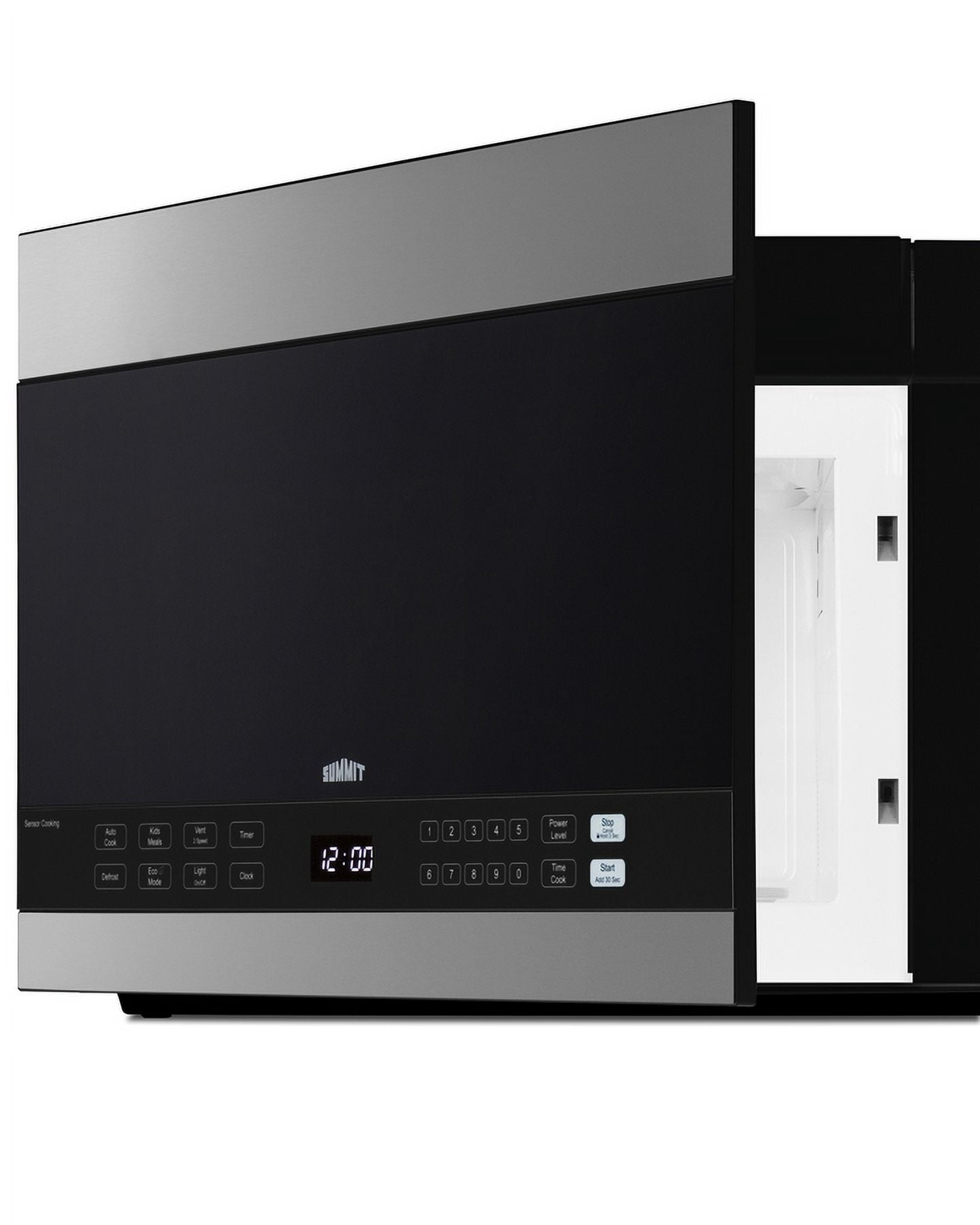 24" Wide Over-the-Range Microwave, Stainless Steel/Black