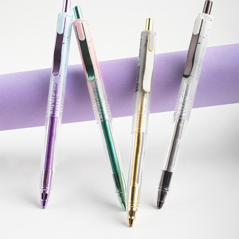 CEORPER 12Pcs Quick Dry Roller Ball Pen 0.5mm Retractable Tip Gel Pen Study Essential