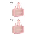 thumbnail image 4 of Wosthever Bolso cosmético impermeable esmerilado PU de gran capacidad para mujer de 3 tamaños S/M/L Type7 NO7, 4 of 6