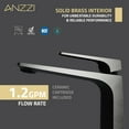 thumbnail image 4 of ANZZI Single Handle Single Hole Bathroom Vessel Sink Faucet With Pop-up Drain in Matte Black & Brushed Nickel, 4 of 8
