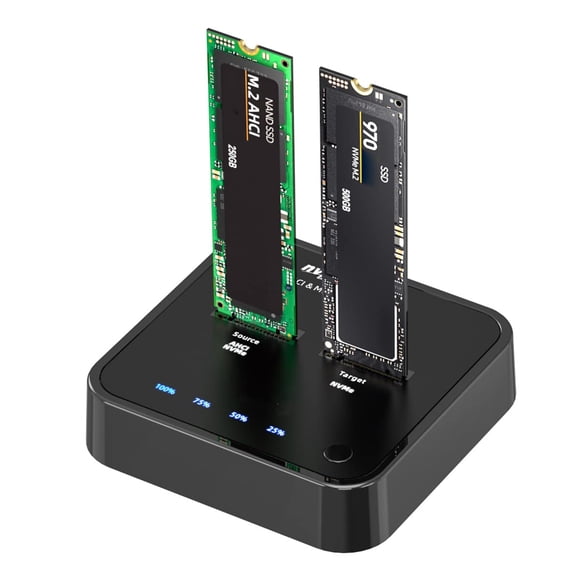 Estación de acoplamiento SSD ISHEep K3016P2 NVMe AHCI y duplicador