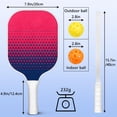 thumbnail image 3 of Pickleball Paddles Set Of 1, Fiberglass Surface, Colorful Lines Print, 1 Paddle, 2 Balls & Bag, 3 of 5