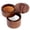 Brown, variant on NUAHRHY 2 Layers Salt and Pepper Bowl with Built in Spoon and Magnetic Swivel Lid Acacia Wood Salt Cellar Dustproof Salt and Pepper Storage Box for Seasonings Spices Pepper