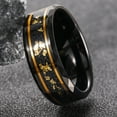 thumbnail image 5 of GY Black Gold Plated Gold Design Ring 8mm Tungsten Carbide Ring for Men Wedding Band Man Ring, 5 of 7