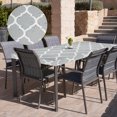 thumbnail image 4 of Mantel de Picnic, 78"x35" Manteles Rectangulares de Vinilo Ajustados Impermeables con Respaldo de Franela para Comedor Camping Exterior, Gris/Blanco, 4 of 6