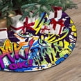 thumbnail image 3 of FMSHPON ComicsUrban Graffiti Style Xmas Christmas Tree Skirt Stand Mat for Holiday Party Decoration Indoor Outdoor 48 inches, 3 of 3