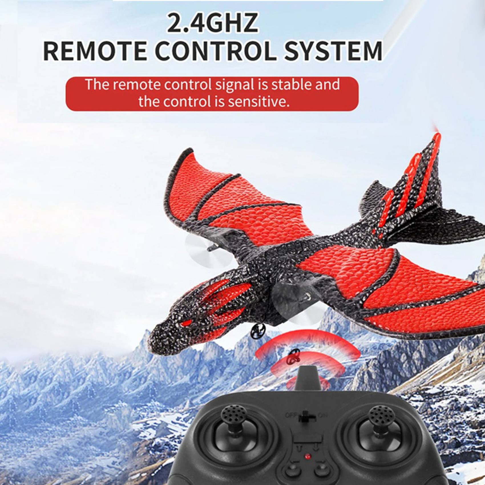 2X RC Plane 2.4G Simulated Flying Dragon Aircraft Remote Control Flying Model Glider Airplane EPP Foam Toys Gift