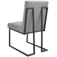 thumbnail image 4 of Side Dining Chair, Set of 2, Fabric, Metal Steel, Black Grey Gray, Modern Contemporary Urban Design, Kitchen Room Cafe Bistro Restaurant Hospitality, 4 of 4