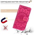 thumbnail image 4 of For Samsung Galaxy S9 Mobile Phone Cover Leather Pu Wallet Flip Case Flower Pattern Sunflower - Red, 4 of 7