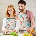 thumbnail image 5 of Pioneer Flower Floral Print Pattern Cotton Linen Apron with Pockets, Waterproof Adjustable, 33x27 Inch for Kitchen, Gardening, BBQ, Salon, 5 of 6