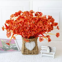 Gmogad Realistic Autumn Fake Flowers, Fade-Proof Plastic Fall Decor for Weddings Home Parties, Durable Seasonal Centerpieces with Lifelike Details