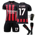 thumbnail image 4 of 22-23AC Milan Home 11 Ibrahimovic 9 Giro 17 Leo 19 Teo Football Kit Adult Set, 4 of 11