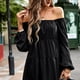 thumbnail image 4 of Vestido de manga larga elegante para mujer, vestido corto de gasa, mini vestidos de fiesta, 4 of 6
