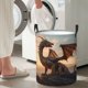 thumbnail image 5 of Balery Sky Sunset Bronze Dragon Cesta de ropa redonda con asas, impermeable, independiente, para ropa, juguetes, dormitorio y familia-Small, 5 of 6