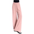 thumbnail image 1 of LLYwey Pantalons de Randonnée pour Femmes Respirants Taille Haute Anti-Moustique Jambes Droites Larges Nouveaux Pantalons Longs Réguliers Roses TG, 1 of 3