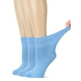 thumbnail image 3 of Hugh Ugoli Bamboo Ankle Loose Fit Diabetic Socks for Women, 3 Pairs, Blue, Shoe Size: 10-12, 3 of 6
