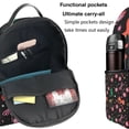 thumbnail image 5 of Lsque Disco Mirror Ball Pattern Backpack – School Travel Canvas Daypack with Ergonomic Padded Straps, Multiple Compartments & Leather Handle, 5 of 5