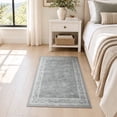 thumbnail image 3 of RUG ROBOT 2x3 Entryway Rugs, Washable Ultra-Thin Indoor Rugs, Modern Non Slip Bordered Kitchen Door Mat, Soft Throw Carpet for Bathroom Bedroom Entry (2x3ft,Grey), 3 of 9
