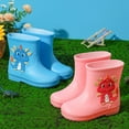 thumbnail image 4 of REDARER Kids' Cartoon Rain Boots - Textured Non- Soles, Lightweight Comfortable for School & Play - Rain Boots Kids,Color:2 Pink Size:4.5-5 Years, 4 of 6