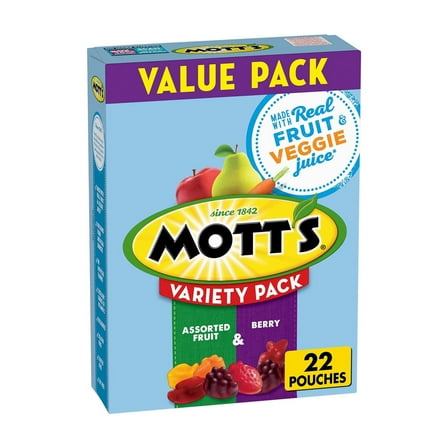 Mott's Fruit Flavored Snacks Variety Value Pack (Pack of 3)