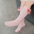 thumbnail image 6 of Bmnmsl Baby Below Knee Socks Bow Decor Stockings Breathable Clothing Accessory, 6 of 6