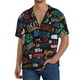 thumbnail image 1 of Fotbe Basketball Camisa Estampada de Manga Corta para Hombre, Casual de Verano, Estilo Playero, Sin Arrugas-Large, 1 of 5