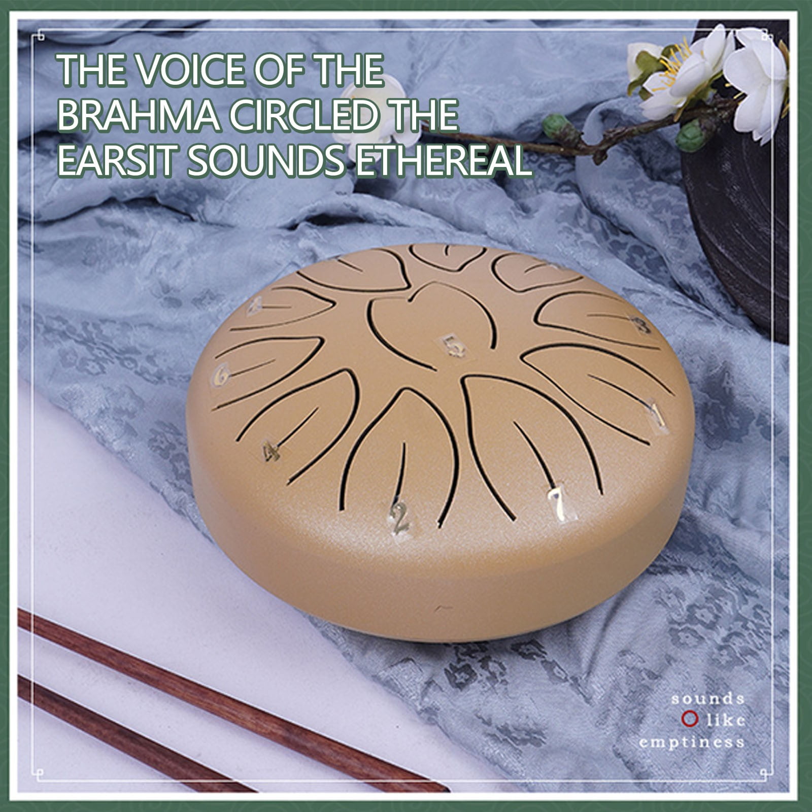 ZZkhGO Rain Drum, 11 Note Steel Tongue Drum, Handpan Percussion Instrument for Meditation Yoga Music Therapy