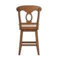 thumbnail image 3 of Weston Home Sheena Napoleon Back 24-inch Counter Height Wood Swivel Stool, Antique Oak, 3 of 7