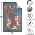 thumbnail image 5 of Bald Eagle USA Independence Day Tea Towels Set of 1 Flag Star Stripes American Kitchen Dish Cloth with Hanging Loop, 18"x28"Lint-Free Absorbent Towel for Kitchen Drying Wiping and Cleaning, 5 of 7