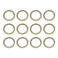 thumbnail image 1 of Uxcell 12pcs Spring O Rings 1 1/4"(32mm) Round Trigger Metal Snap Hook Circle Key Ring Clip Keychain for Bags Handbag Purses Keyring Buckle, Light Brown, 1 of 6