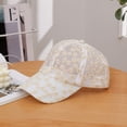 thumbnail image 2 of TIEVOSA Casquette en Dentelle Version Coréenne Protection Solaire Mode Décontractée Fleur Creuse Casquette de Baseball, 2 of 3