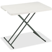 Iceberg IndestrucTable Classic Personal Folding Table, 30 x 20 x 25 to 28 High, Platinum