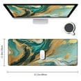 thumbnail image 2 of nygtbtfer  Keyboard Wrist Rest Support + Mouse Pad + Mouse Wrist Rest + Coaster, Ergonomic Memory Foam Anti-Slip Rubber Base PCS Set Easy Typing Pain Relief, Green Marble 31.5x11.8 in, 2 of 6