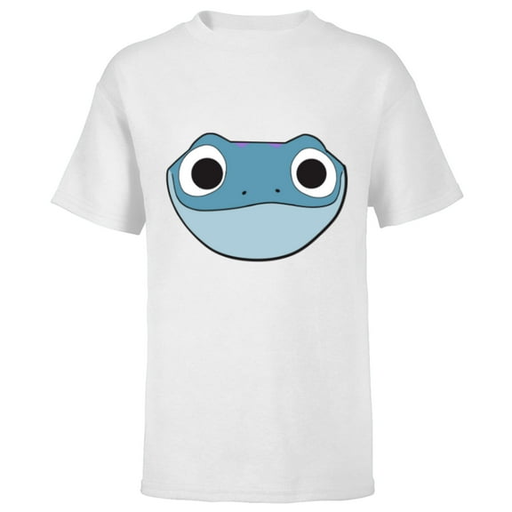 Disney Frozen 2 Bruni Cute Salamander Big Face - Short Sleeve T-Shirt for Kids - Customized-White