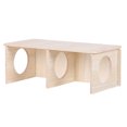 thumbnail image 1 of Nido de madera para hámster, caseta para hámster, nido de madera para conejillos de indias, casa para hámster con ventana transparente, 1 of 6