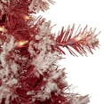 thumbnail image 2 of Northlight 9' x 12" Pre-lit Flocked Red Pine Artificial Christmas Garland, Clear Lights, 2 of 3