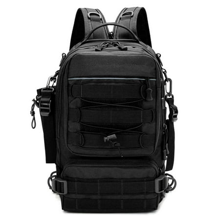 Fishing Tackle Backpack Storage Bag Outdoor Shoulder Backpack Water-Resistant Fishing Gear Bag Cross Body Sling Bag
