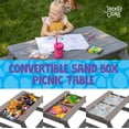 thumbnail image 5 of Jack & June Cedar Convertible Sand Box and Picnic Table Playset – Adorable, Durable, and Perfect for Imaginative Play, 5 of 6
