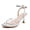 Silver, variant on Women's Open Toe Ankle Strap Low Block Chunky Heels Sandals Silver Size 8