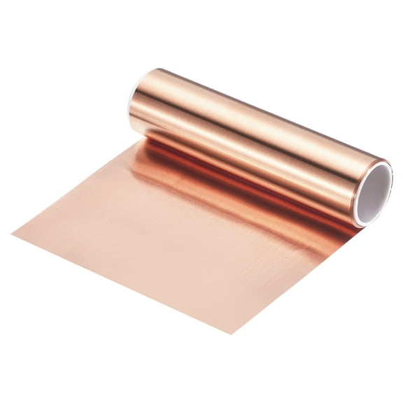 Copper Sheet Roll 2000mm x 90mm x 0.05mm, 99.9% Pure Copper Strip Copper Flashing Metal Foil Plate for DIY Projects