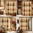 thumbnail image 6 of Warm Brown Checked Shower Curtain, Waterproof Shower Curtains for Bathroom, Fall Farmhouse Buffalo Plaid Washable Fabric Bathtub Curtain Set Bath Decor with 12 Hooks Standard 72"x72", 6 of 8
