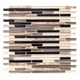 thumbnail image 2 of The Tile Life Victory Sleek Brick 1" x 3" Espresso Satin Glass Mosaic Wall Tile, 1 Sheet, 2 of 2